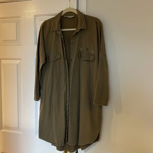 ZARA mid length duster jacket - size small